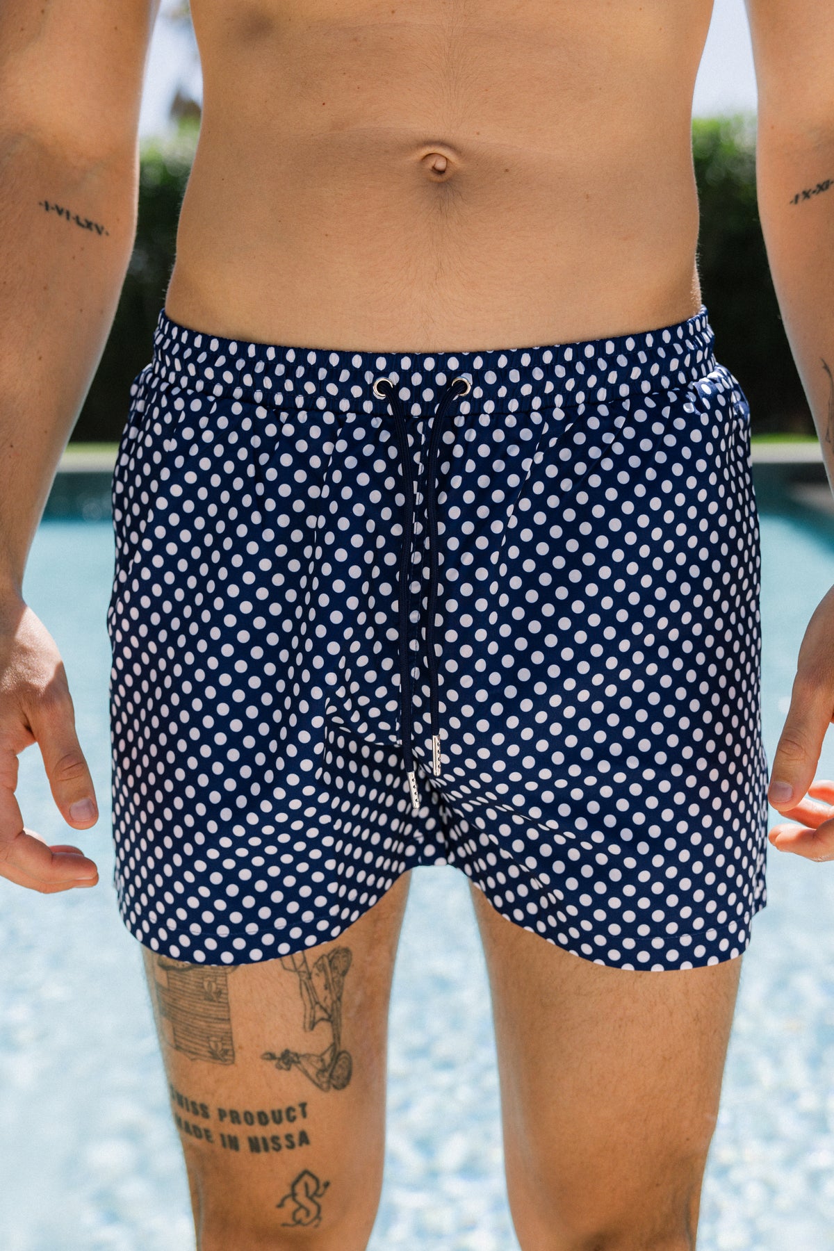 maillot de bain homme pois