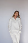 COMFORT ZIP SWEAT - CREAM