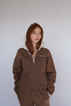COMFORT ZIP SWEAT - TEDDY BROWN